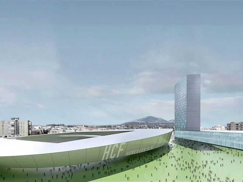 Remodelación estadio Rico Pérez. Arquitectura comercial. Arquitectos Alicante. eneseis Arquitectura